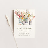 Baby in Bloom Baby shower Invitation Kaart