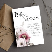 Baby in Bloom Baby shower Invitation Kaart