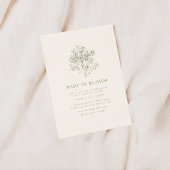 Baby in Bloom Baby shower Invitation Kaart