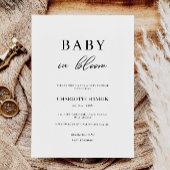 Baby in Bloom Baby shower Invitation Kaart
