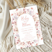 Baby in Bloom Baby shower Invitation Kaart