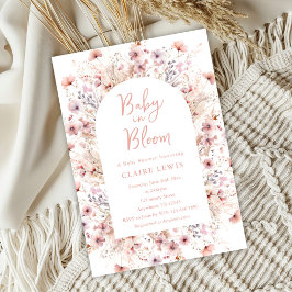 Baby in Bloom Baby shower Invitation Kaart