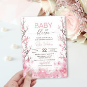 Baby in Bloom Baby shower Invitation Kaart