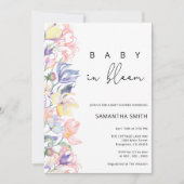 Baby in bloom Baby shower Invitation Kaart (Voorkant)