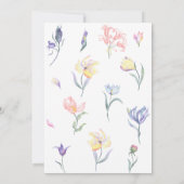 Baby in bloom Baby shower Invitation Kaart (Achterkant)