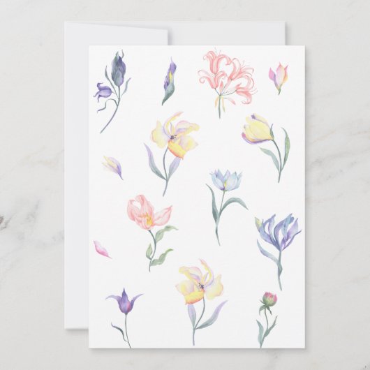 Baby in bloom Baby shower Invitation Kaart (Achterkant)