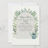 Baby in Bloom Baby shower Invitation Kaart (Voorkant)