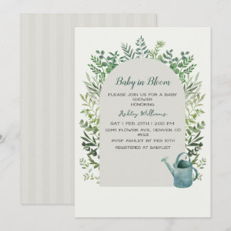 Baby in Bloom Baby shower Invitation Kaart