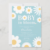 Baby in Bloom Baby shower Invitation Kaart (Voorkant)