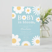 Baby in Bloom Baby shower Invitation Kaart (Staand voorkant)
