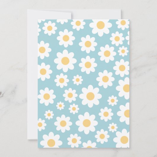 Baby in Bloom Baby shower Invitation Kaart (Achterkant)