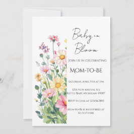 Baby in Bloom - Baby Shower Invitation Kaart