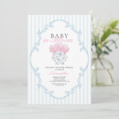 Baby in Bloom Baby shower Invitation Kaart (Staand voorkant)