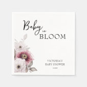 Baby in Bloom Baby shower Invitation Servet (Voorkant)