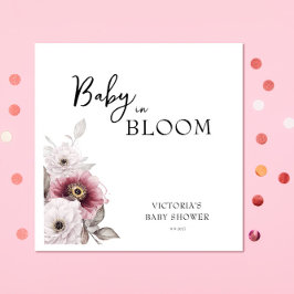 Baby in Bloom Baby shower Invitation Servet