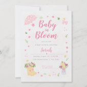 Baby in Bloom Baby Shower Invitation | Spring Kaart (Voorkant)