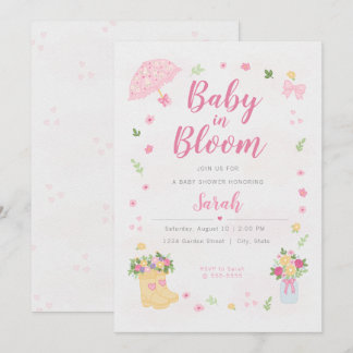 Baby in Bloom Baby Shower Invitation | Spring  Kaart