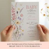 Baby in Bloom Baby Shower Invitation Wildflowers Kaart