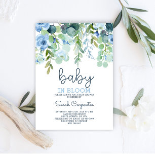 Baby in Bloom baby shower jongen Kaart