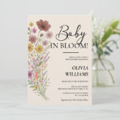 Baby in Bloom Baby Shower Kaart (Staand voorkant)