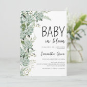 Baby in Bloom Baby shower Kaart (Staand voorkant)
