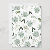 Baby in Bloom Baby shower Kaart (Achterkant)