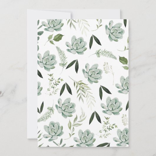 Baby in Bloom Baby shower Kaart (Achterkant)