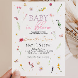 Baby in Bloom Baby Shower Kaart