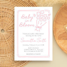 Baby In Bloom Baby Shower Kaart