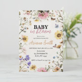 Baby in Bloom Baby shower Kaart (Staand voorkant)