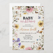 Baby in Bloom Baby shower Kaart (Voorkant / Achterkant)