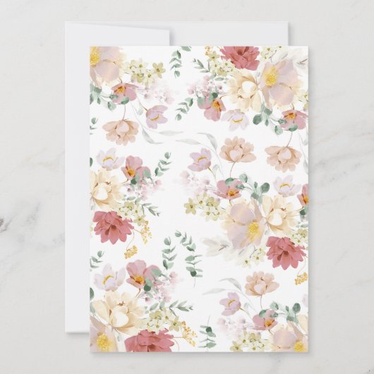 Baby in Bloom Baby shower Kaart (Achterkant)