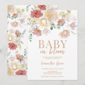 Baby in Bloom Baby shower Kaart (Voorkant / Achterkant)