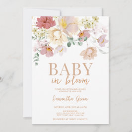 Baby in Bloom Baby shower Kaart