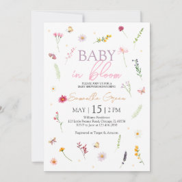 Baby in Bloom Baby shower Kaart