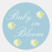 Baby in Bloom Baby shower Klassic Round Sticker (Voorkant)