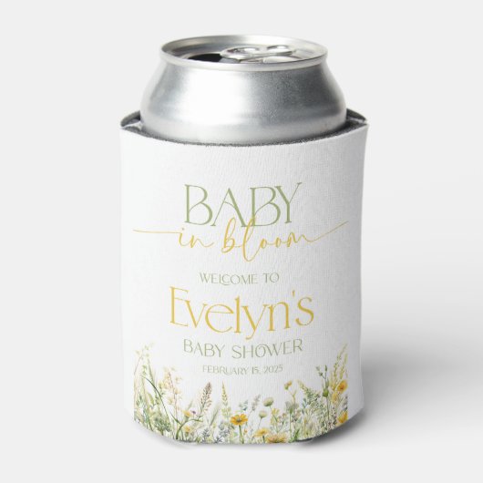 Baby in Bloom baby shower koelbox Blikjeskoeler (Blikje Voorkant)