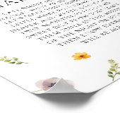 Baby in Bloom Baby shower Late Night Luiers Game Poster (Hoek)