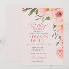 Baby In Bloom Baby shower Lente zomer bloemen Kaart