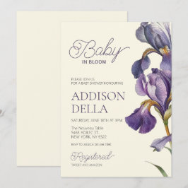 Baby In Bloom Baby shower Lente zomer bloemen Kaart