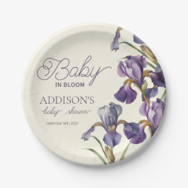 Baby In Bloom Baby shower Lente zomer bloemen Papieren Bordje