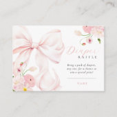 Baby in Bloom Baby shower Luier Raffle Informatiekaartje (Voorkant)