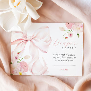 Baby in Bloom Baby shower Luier Raffle Informatiekaartje
