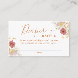 Baby in Bloom baby shower Luier Raffle Kaart