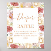 Baby in Bloom Baby shower Luier Raffle teken Poster (Voorkant)