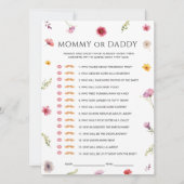 Baby in Bloom Baby shower Mama of Daddy Game Kaart (Voorkant)