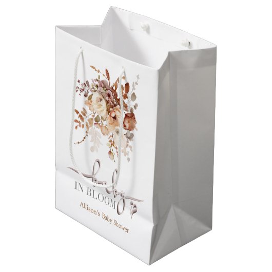 Baby in Bloom Baby shower Medium Cadeauzakje (Voorkant Gekanteld)