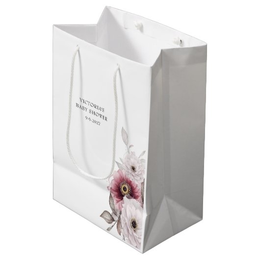 Baby in Bloom Baby shower Medium Cadeauzakje (Voorkant Gekanteld)