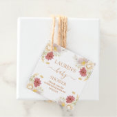 Baby in Bloom Baby shower Meisje Bedankjes Labels (In situ)