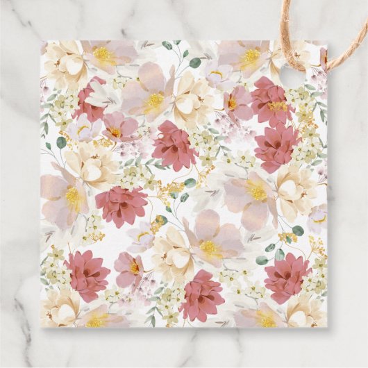 Baby in Bloom Baby shower Meisje Bedankjes Labels (Achterkant)